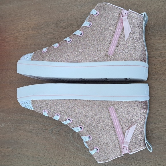 Sketchers Women's Twinkle Toes: HI-Lites-Heart Pop - Color: Rose Gold - Size: 8 - Picture 6 of 9